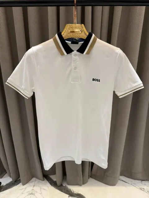 Boss Chest Logo Polo T-shirt White