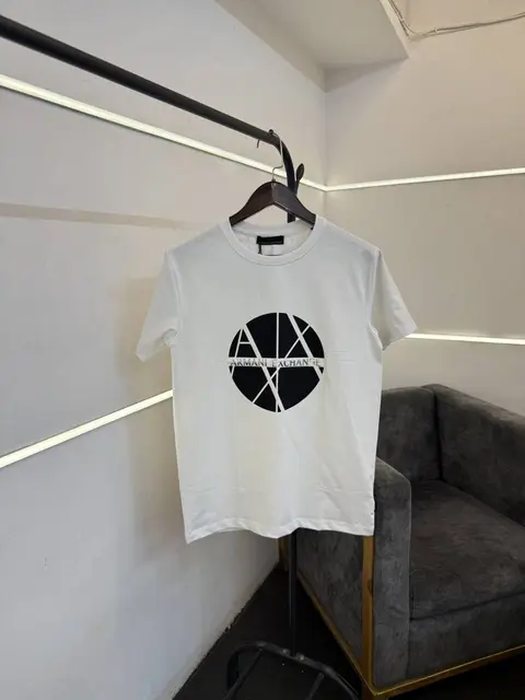 AX white turkey imported 3d print round neck tshirt