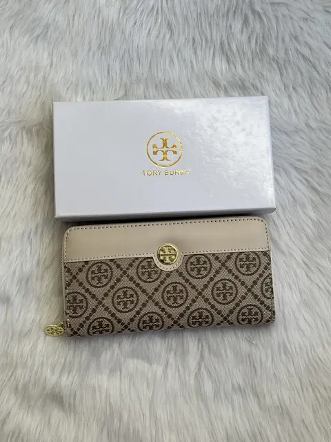 Tori Burch 69 Apricot Single Zippy Wallet WithOriginalBox