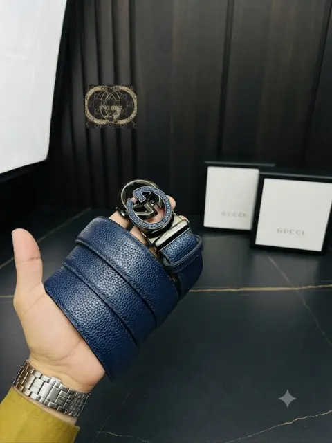 57 GUCCCI BLUE PREMIUM QUALITY AUTOMATIC LOCK BELT