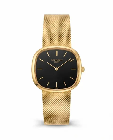 Patek philipe Ellipse Timepiece Gold Black Dial