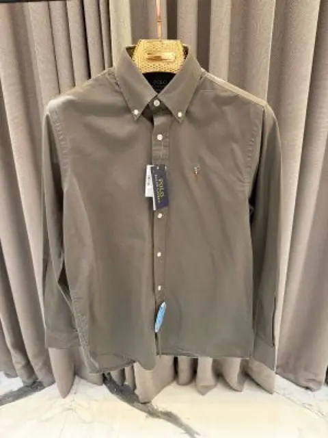 Ralph Lauren Chest Logo Full Sleeves Shirt Olive