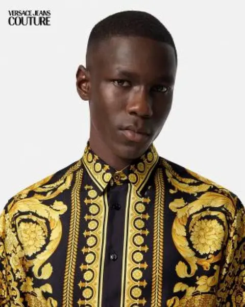 No Return Versace Bandana Couture Box Pack Full Sleeves Shirt Black Gold