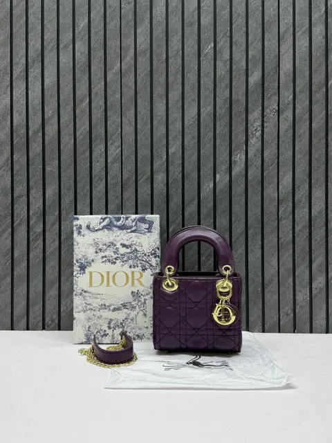 Dior 662 Lady Dioor Nano Purple With Original Box Packing