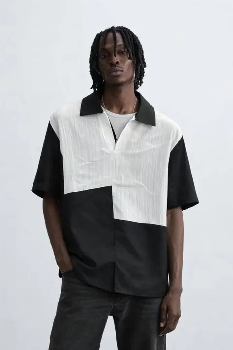 KOREAN IMPORTED HIGH DEMAND ARTICLE POLO T-SHIRT BLACK WHITE