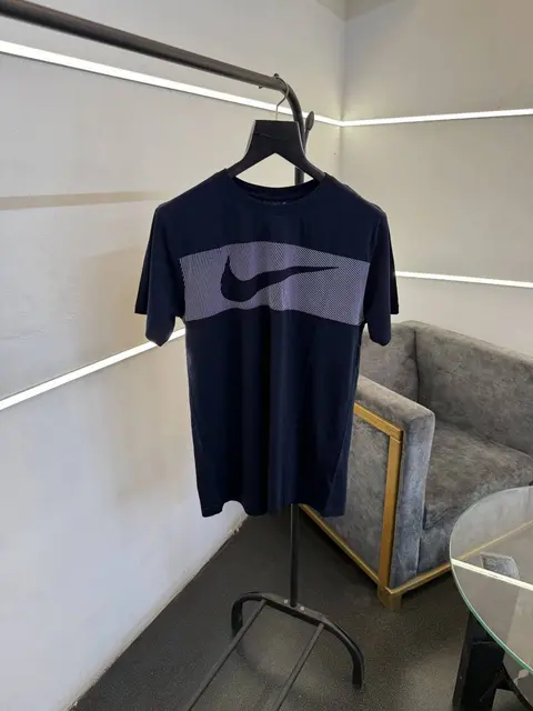 Nike graphic imported round neck tshirt blue sale