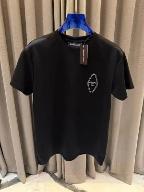 Michael Kor Middle Brand Logo Round Neck T-shirt Black