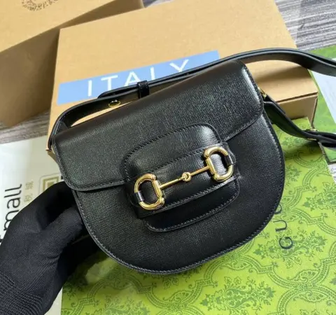 Gucci OnSale Horsebit Shoulder Crossbody Bag With Original Box