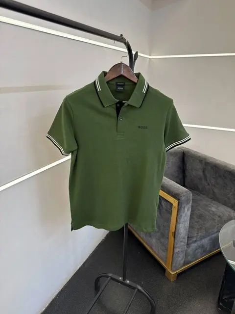 Hugo bos imported quality polo tshirt green