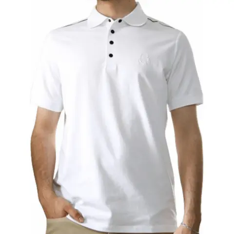 Karl Legarfield Chest Logo Polo T-shirt White