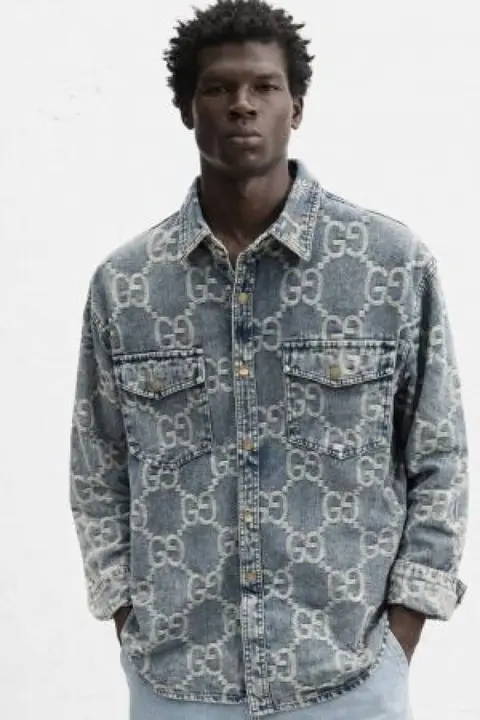 Gucci IMPORTED STORE ARTICLE DENIM SHIRT
