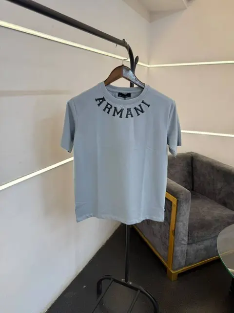 Armmani Grey Imported Round Neck Tshirt