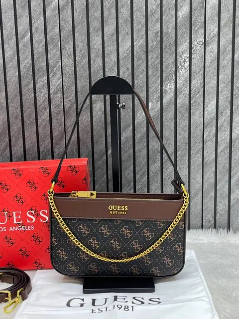 Guess GS6 Katey Brown Shoulder Bag With Original Box & Dust Cover
