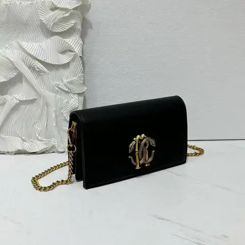 Roberto Cavalli RC Logo Black Shoulder Sling Bag With Original Box