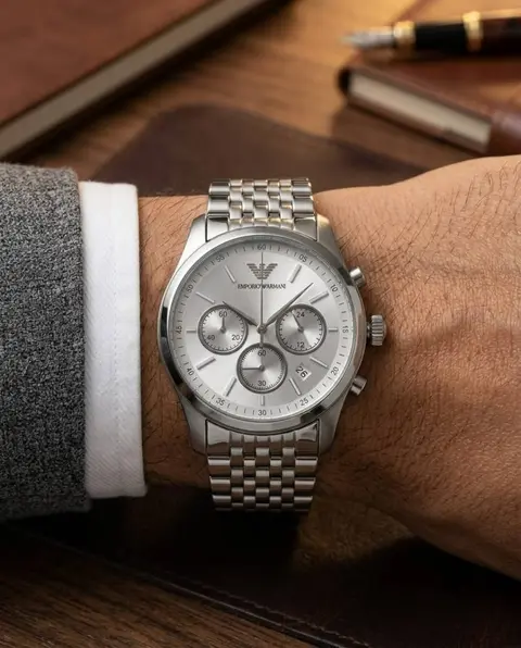 Emporio Armaan i AR11581 Chronograph Silver-White