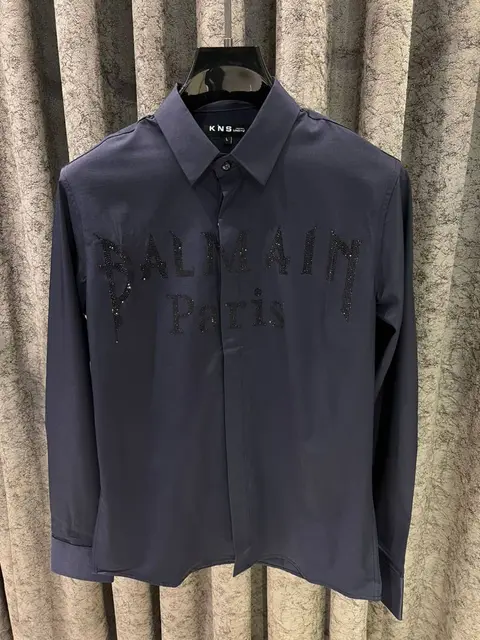 Balmain imported store article diamond china shirt