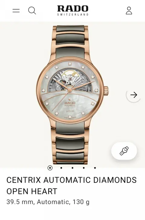 Rado centrix automatic open heart japan