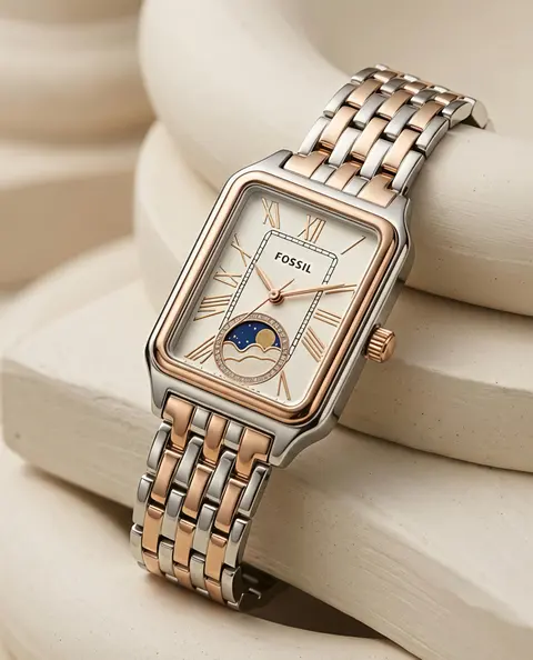 Fossil Raquel Sun Moon 2Ton Rose-Gold White