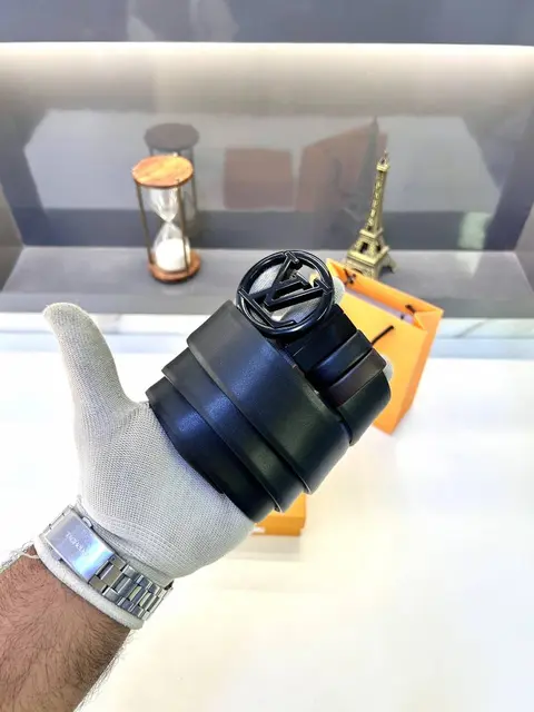 Lv Black Reversible Belt Fa 677