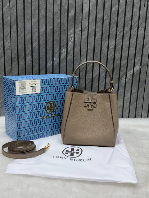 Tori Burch McGraw Bucket Bag With OriginalBox DustCover
