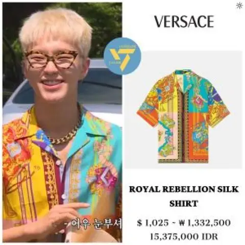 Versace IMPORTED STORE ARTICLE PREMIUM PRINTED SHIRTx