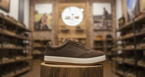 TIMBERLAND BROWN WHITE LEATHER SNEAKER 2025