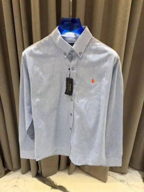 Ralph Lauren Chest Logo Full Sleeves Shirt Sky Blue