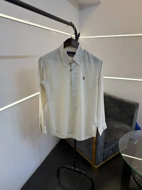 Ralph lauren linen imported shirt cream
