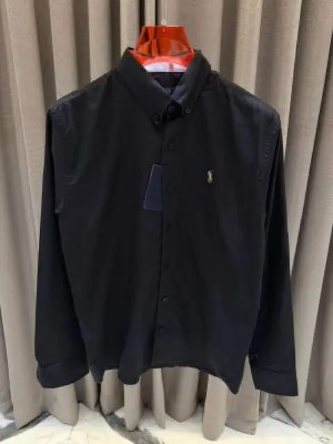 RL Chest Logo Full Sleeves Shirt Black
