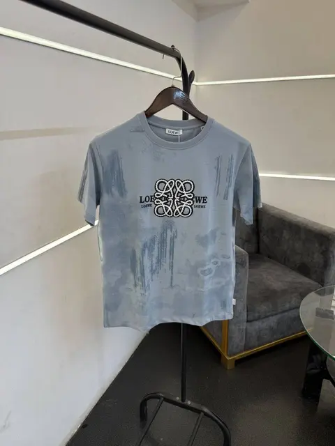 Loew e acid wash turkey imported round neck tshirt grey