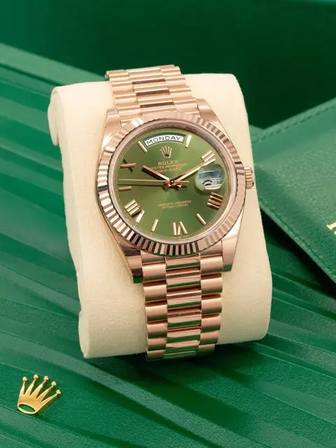 Rolex Oyster Perpetual Day Date 40 Battery Copper Green
