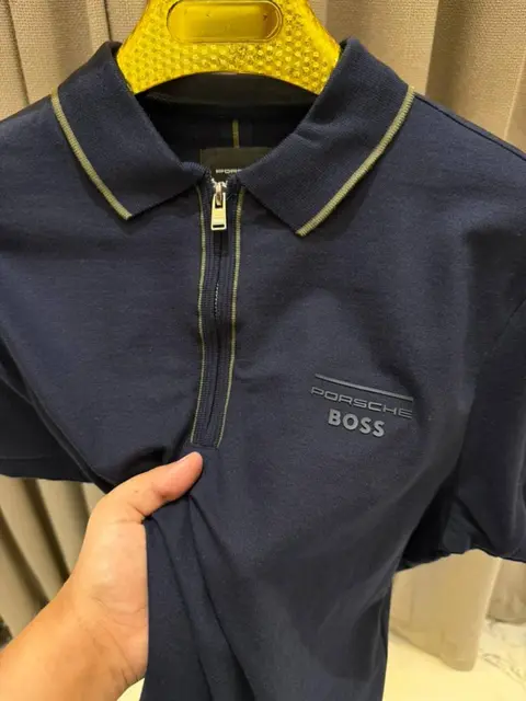 Hugo Bos Chest Logo Polo Navy