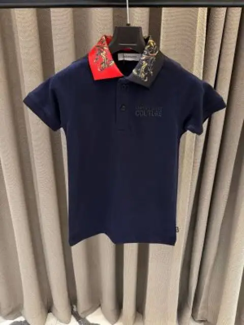 No return Versace imported Kids Polo Tshirt Navy Blue