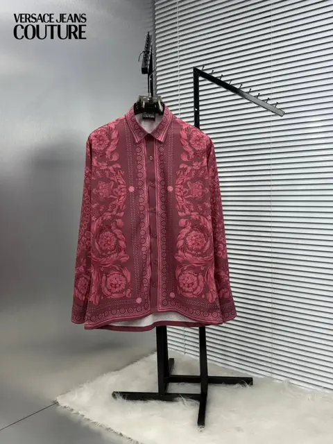 Versace Bandana Couture Box Pack Full Sleeves Shirt Maroon