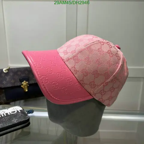 Gucci GG Small Monogram Leather Pink Premium Unisex Cap With Safety Box