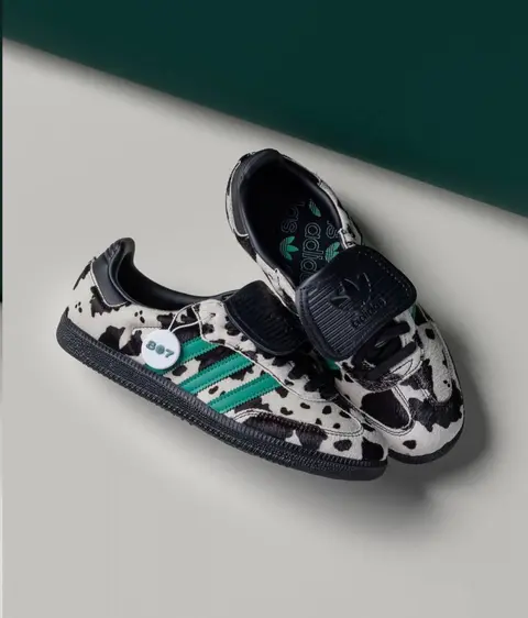Adidas SAMBA LT COW PRINT BLACK WHITE