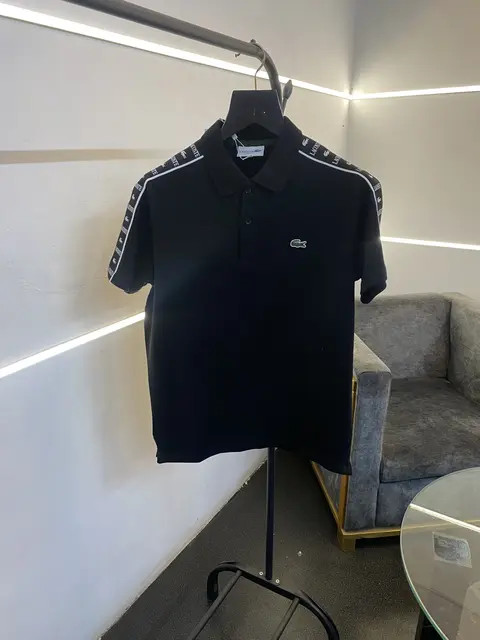 Lacoste imported polo tshirt black