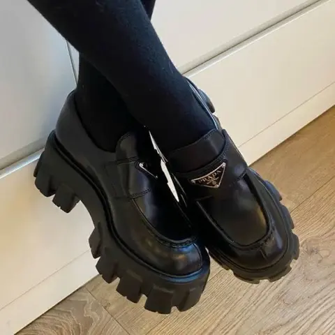 Prada Monolith Loafers Womens With Original Box CarryBag
