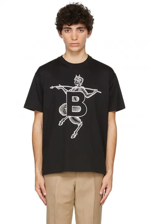 navy blue mythical alphabet large b round neck imported tshirt with box pack sale