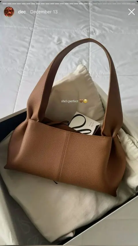 Polenne Camel Numero Neuf East West Shoulder Bag With Original Box