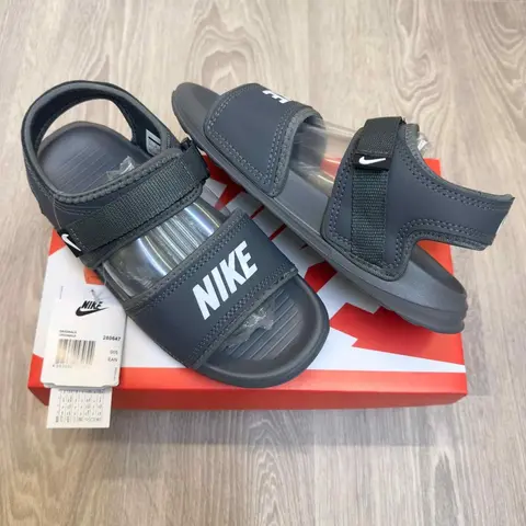 Nike Calm Adjust Grey White Sandal With Socks