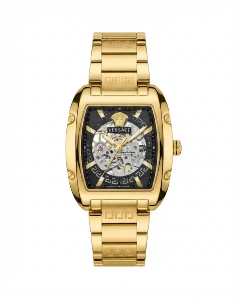 Versace Dominus Sktl Men Automatic Gold black dail
