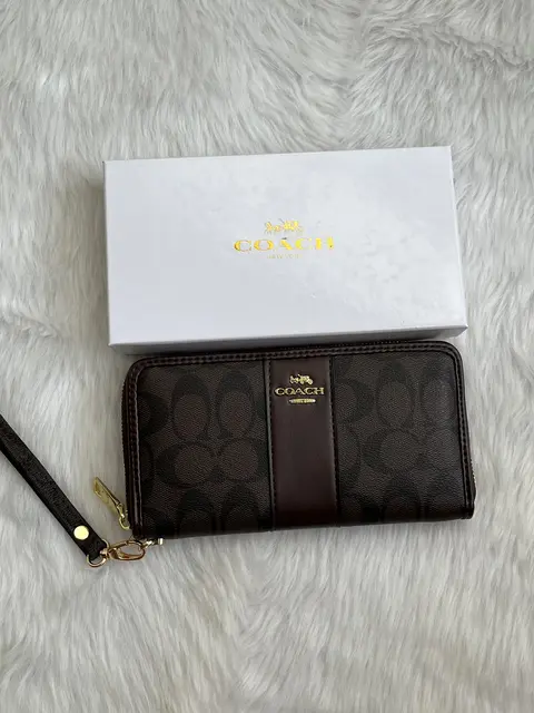 Coach 82 Coffee Wallet With Original Box