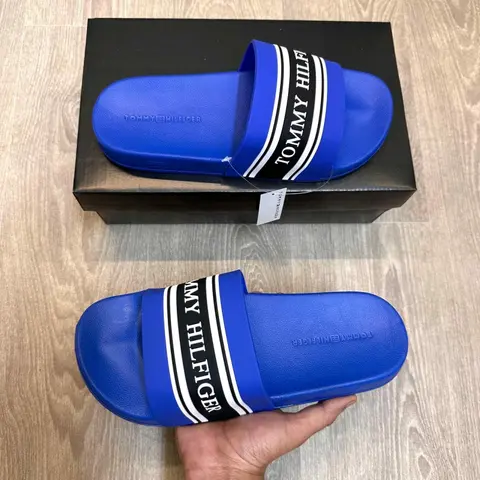 Tommy Hilfigar Premium Royal Blue Pool Slides