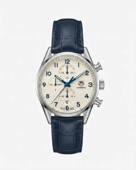 TAG heuee r Carrera Caliber 1887 Blue white Dial