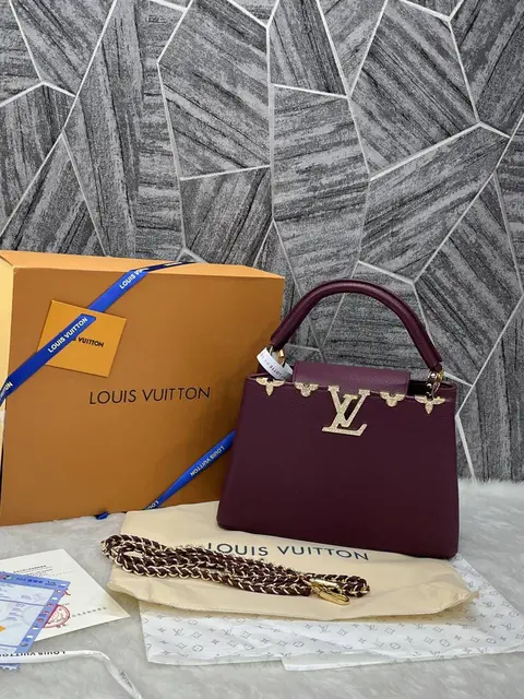 Louis Vuitton Capucines Wine Maroon Premium Double Box (NoReturn)