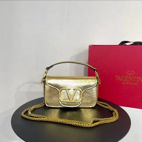 Valentino VLogo Golden Small ShoulderBag With OriginalBox DustCover