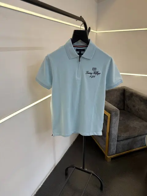 Tommy hilfigar imported polo tshirt sky blue sale