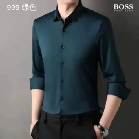 Hugo Bos Full Sleeves Shirt English Green