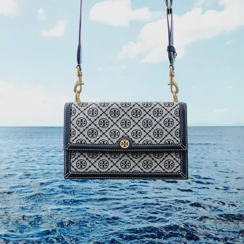 Tori Burch T Monogram Jacquard Crossbody Bag With OriginalBox 2 SlingBelt